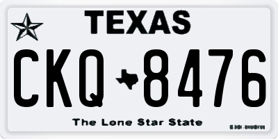 TX license plate CKQ8476