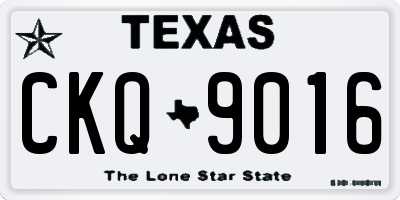 TX license plate CKQ9016