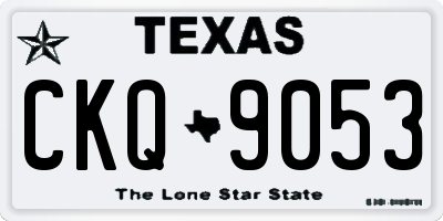 TX license plate CKQ9053