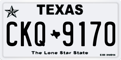 TX license plate CKQ9170
