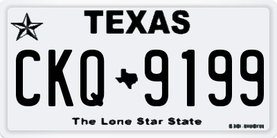 TX license plate CKQ9199