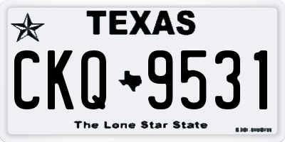 TX license plate CKQ9531