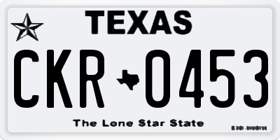 TX license plate CKR0453