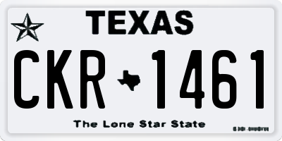 TX license plate CKR1461