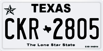 TX license plate CKR2805