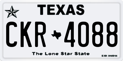 TX license plate CKR4088