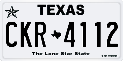 TX license plate CKR4112