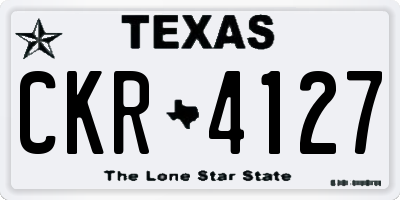 TX license plate CKR4127