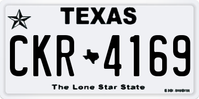 TX license plate CKR4169