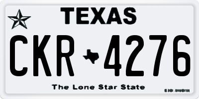 TX license plate CKR4276