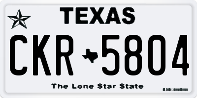TX license plate CKR5804