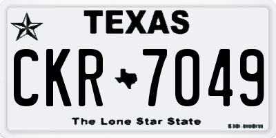 TX license plate CKR7049