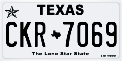 TX license plate CKR7069