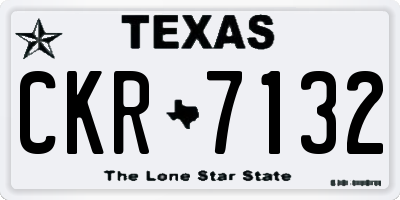 TX license plate CKR7132
