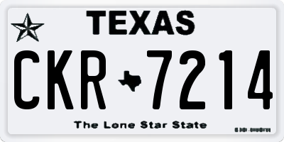 TX license plate CKR7214
