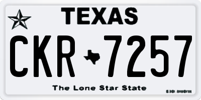 TX license plate CKR7257