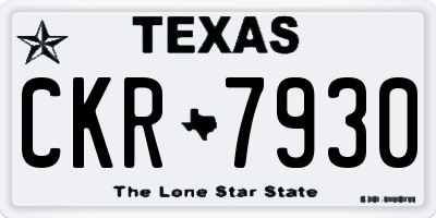 TX license plate CKR7930