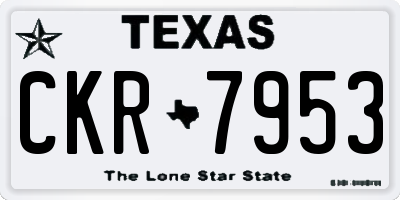 TX license plate CKR7953