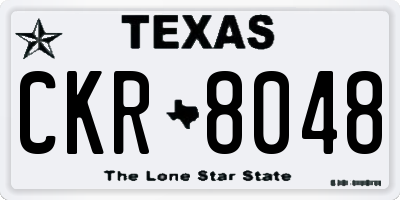 TX license plate CKR8048