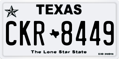 TX license plate CKR8449