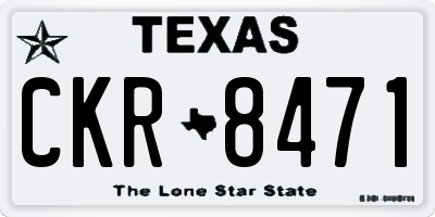 TX license plate CKR8471