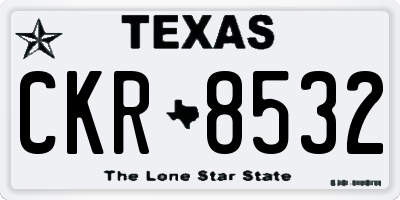 TX license plate CKR8532