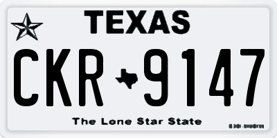TX license plate CKR9147