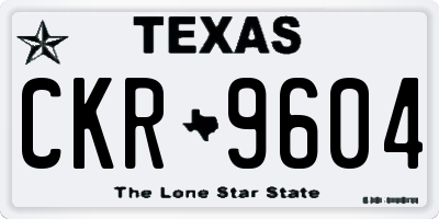 TX license plate CKR9604