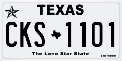 TX license plate CKS1101
