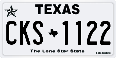 TX license plate CKS1122