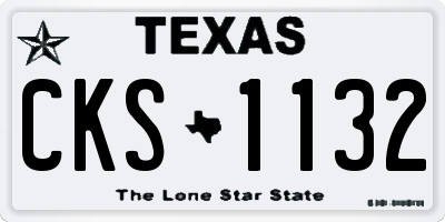 TX license plate CKS1132