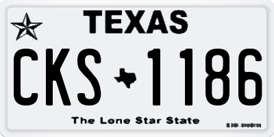 TX license plate CKS1186