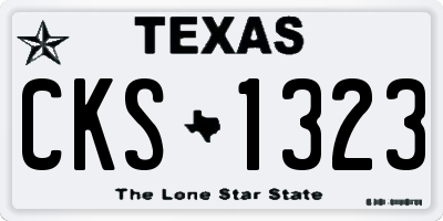 TX license plate CKS1323