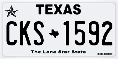 TX license plate CKS1592