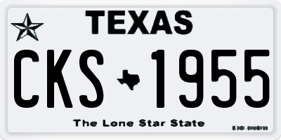 TX license plate CKS1955