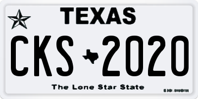 TX license plate CKS2020