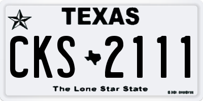 TX license plate CKS2111