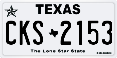 TX license plate CKS2153