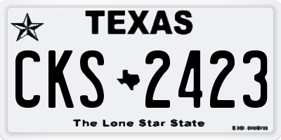 TX license plate CKS2423