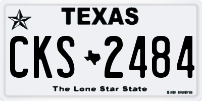 TX license plate CKS2484