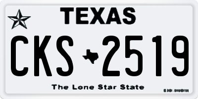 TX license plate CKS2519