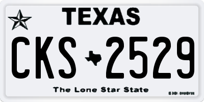 TX license plate CKS2529