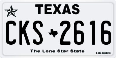 TX license plate CKS2616
