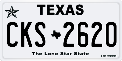 TX license plate CKS2620