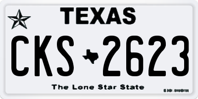 TX license plate CKS2623