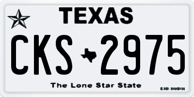 TX license plate CKS2975