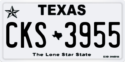 TX license plate CKS3955