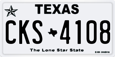 TX license plate CKS4108