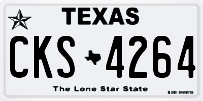 TX license plate CKS4264