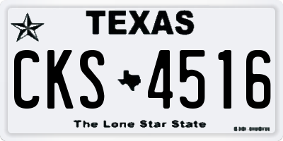 TX license plate CKS4516